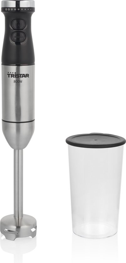 Tristar Staafmixer MX-4838 - Met maatbeker - 800 Watt - Turbofunctie - RVS