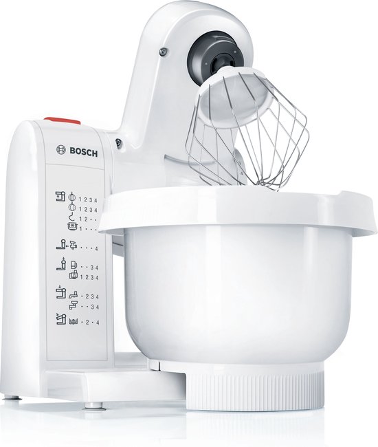 Bosch MUM4 Keukenmachine - Wit en rood - 600W