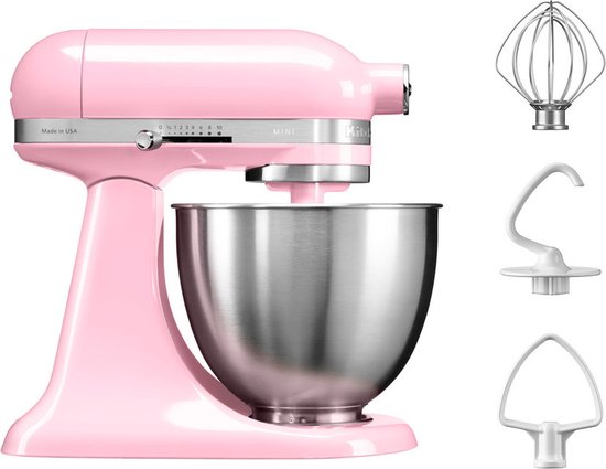 KitchenAid Standmixer - Mini mixer met kantelbare kop, accessoires en capaciteit van 3,3L - Guava Glaze, roze