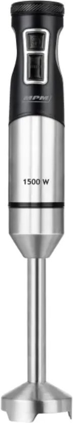 MPM - RVS Staafmixer - Mixer met Snelheidsregeling en Turbofunctie - 1500W - Zwart